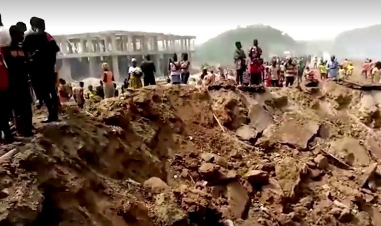 damage left by Bogoso explosion