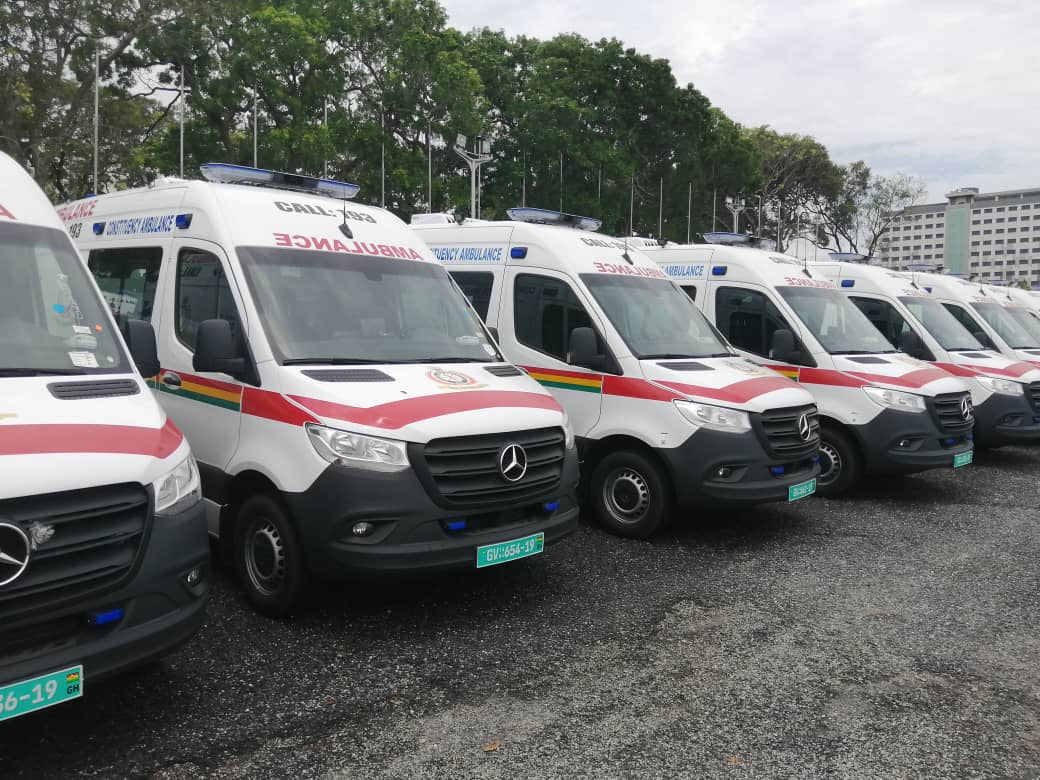 parked ambulances