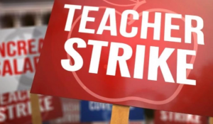 text illustration, teacher strike