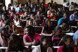 University-of-Ghana students seated in a lecture hall