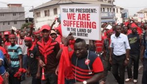 Ghanaians protesting