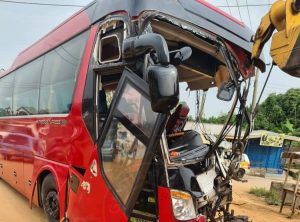 the bus that was involved in the accident that killed 9 UEW students