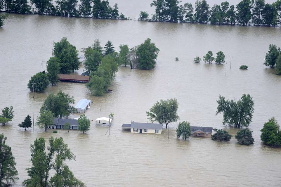 flooded area as a result of Bagre Dam spillage