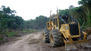 Illegal mining in the Tano offin River