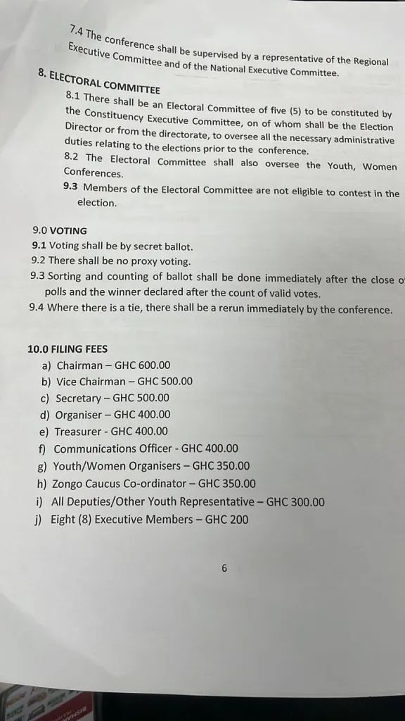 NDC election calendar