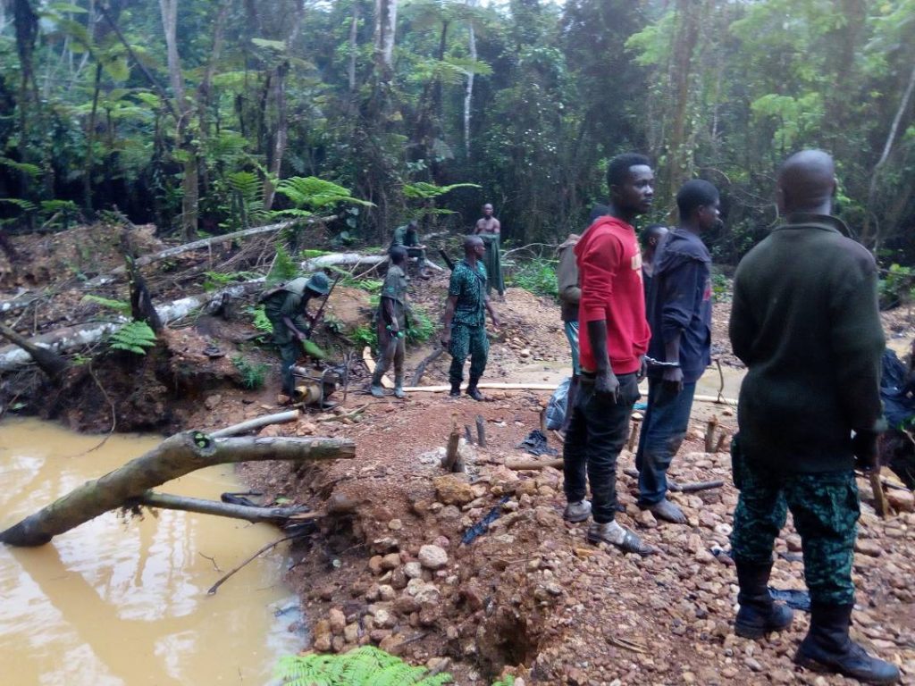 Illegal mining in the Atewa Forest