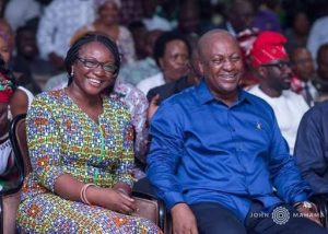 Joyce Bawa Mogtari with John Mahama
