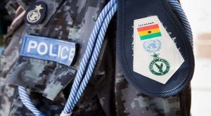 Police uniform showing the badge