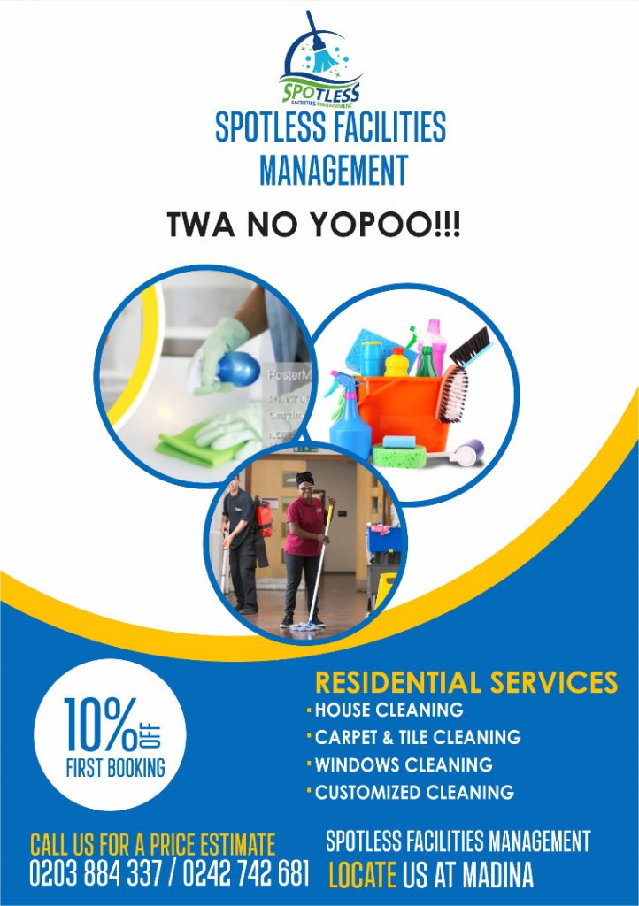 spotless facility management flyer