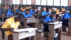 BECE candidates writing their papers