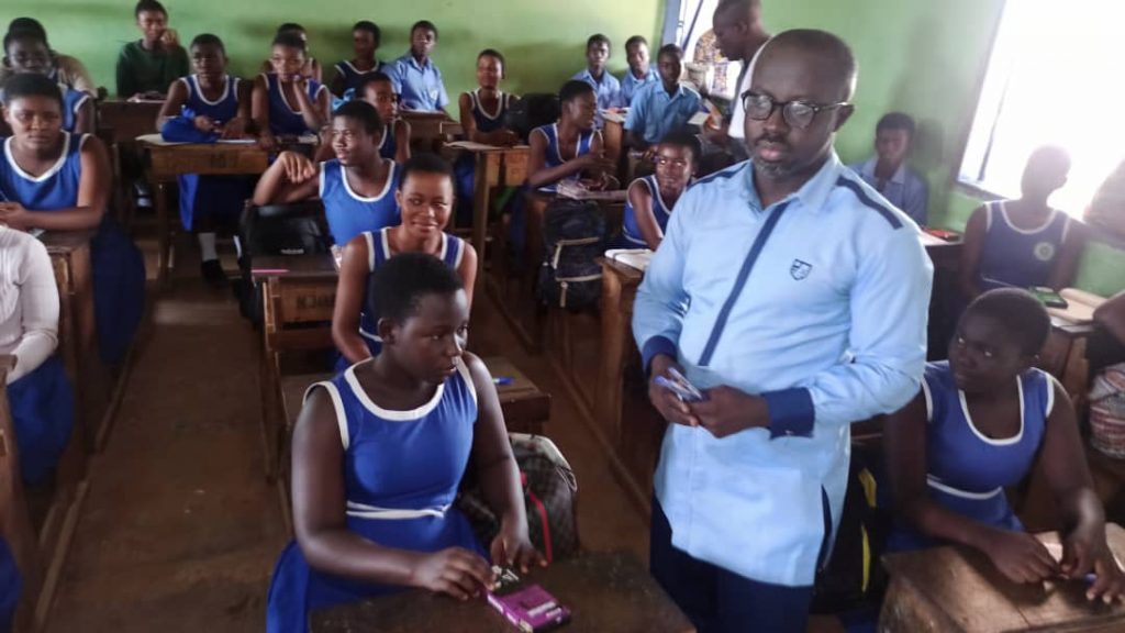 Mr Philip Twum Yeboah addressing BECE Candidates of New Juaben Municipal