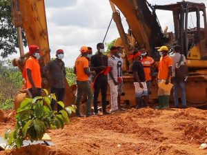 Miners at a mining site