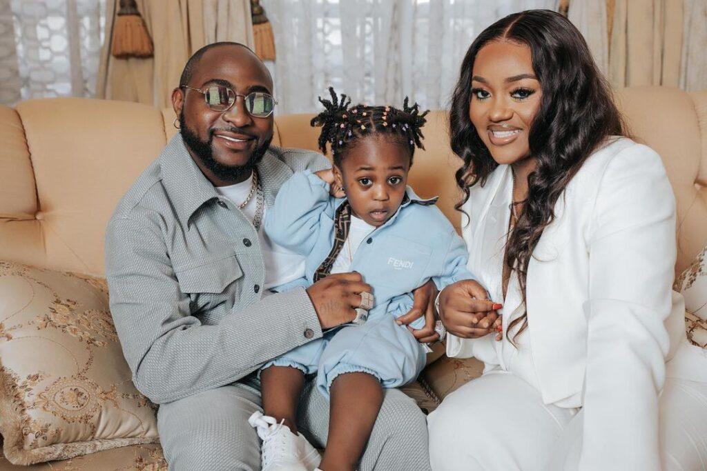Davido and Chioma with their son Ifeanyi