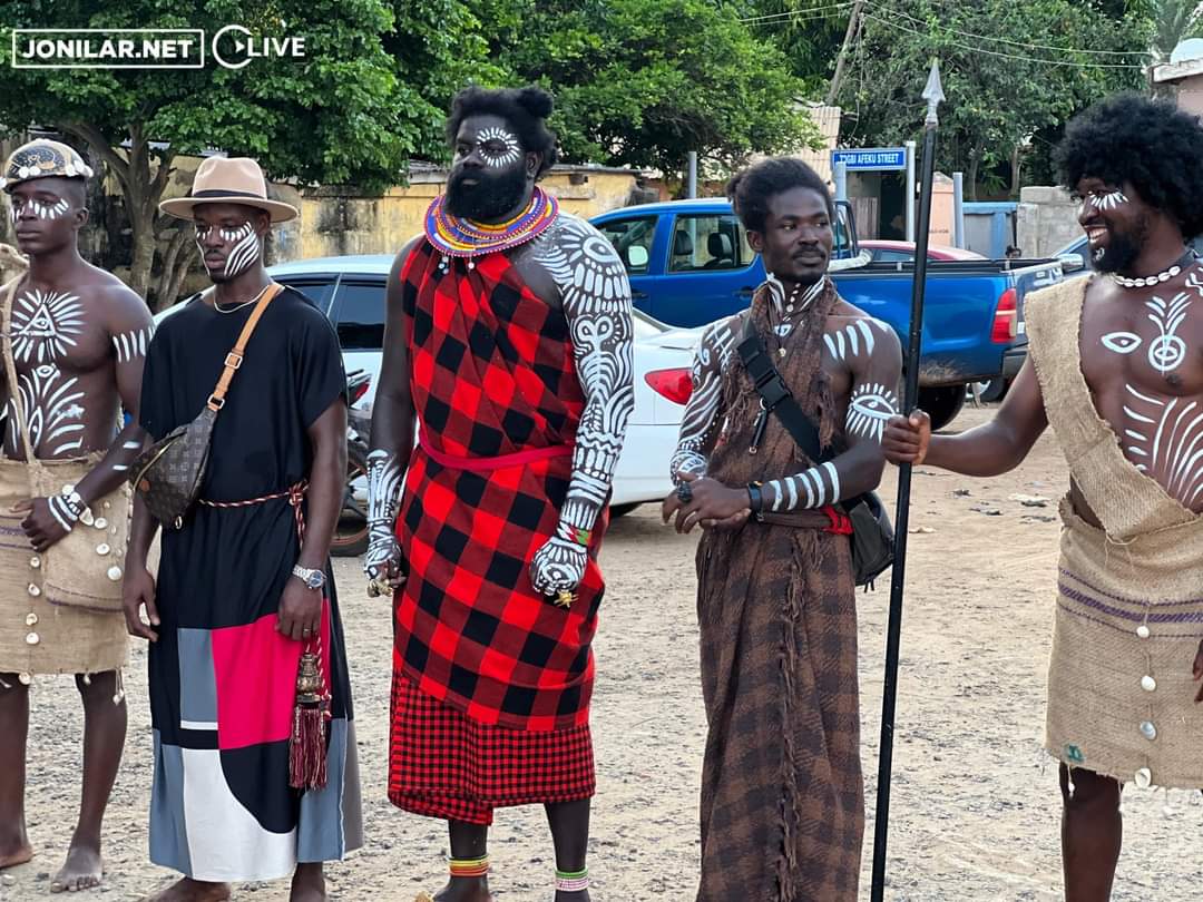 Glenn Samm with others during the Hogbetsotso Street Art Festival 2022