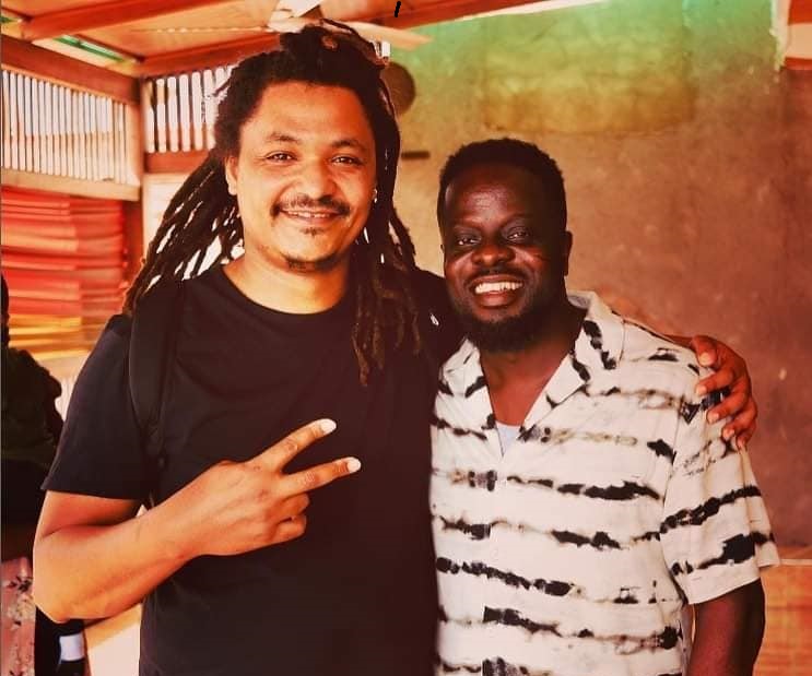 Dr Pushkin with Ofori Amponsah for Outlandish album